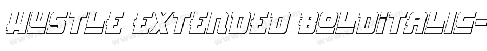 Hustle Extended BoldItalic字体转换